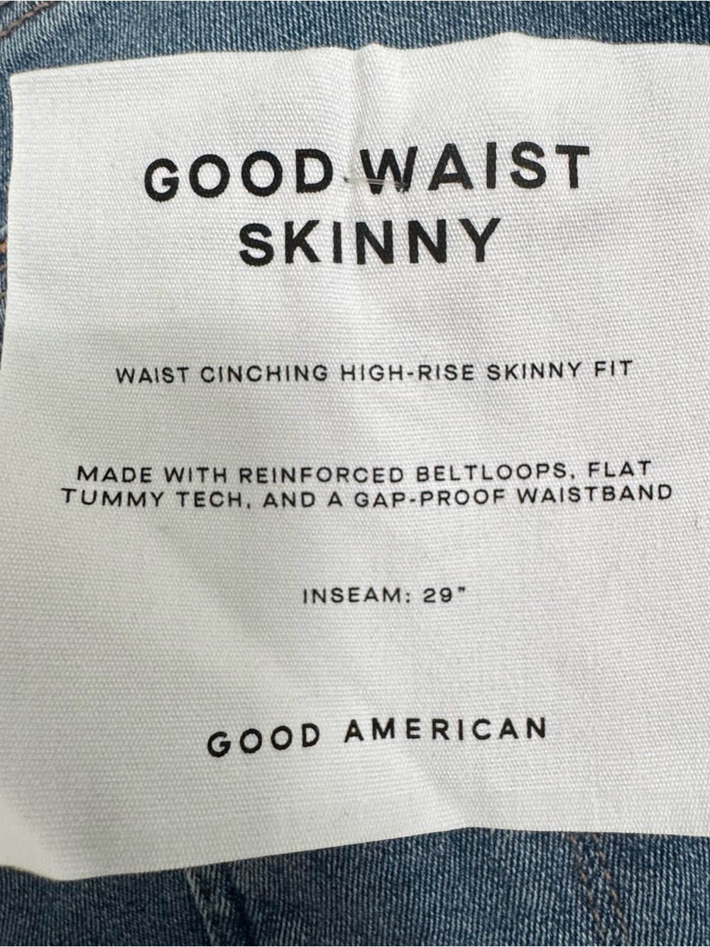 Good American Blue Denim Skinny Jeans